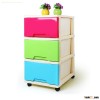 Multi-color new style plastic storage cabinet multilayer of plastic container with wheel