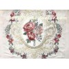 Luxurious Flower Embroidered Curtain Fabric Imitation Silk Grey