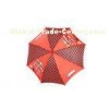 Straight Kids Parasol Umbrellas Red Hand Open For Promotional 15 Inch