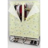 Portable PEVA Fabric Wardrobe Closet with Tube 16 mm GD-125FAB