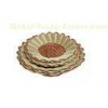 Hand Woven Round Rattan Bread Basket Light Brown For Supermarket