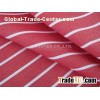 100% Cotton Yarn Dyed, Red White Stripe Plain Weave Fabric