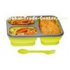 OEM Healthy Durable Collapsible Silicone Lunch Box With Fork And Spoon