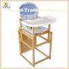 Useful Wooden Baby Feeding Chair And Table With Safety Belt