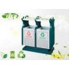 Double Square Park Steel Waste Bin Ashtray Rectangular For Playground