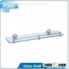 Wall mounted bathroom glass shelf