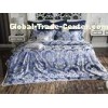 Blue Silk Jacquard Noble Luxury Bed Sets Exquisite For Business Men