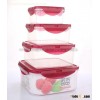 4pcs Square Plastic Crisper Set