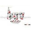 lip decal ceramic bathroom collection set