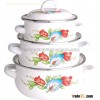 enamel casserole with decal