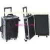 Black 5 MM MDF Aluminum Carrying Cases / Equipment Cases With Trolley