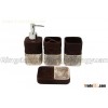 chocalate cake shape ceramic bathroom collection set