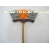 Durable Plastic Brooms Curved End Scrub Brush PVC Sweeping Brooms stiff bristle