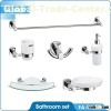 Wall mounted brass chrome bathroom accessory set