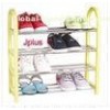 4 Tier 12 Pair Shoe Storage Racks / Shelves with Yellow, Blue, Pink JP-SR104