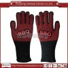 SeeWay F350 silicone coated cotton heat resistant BBQ gloves used in grill oven