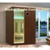 Solid Wood Infrared Sauna Cabin with Ceramic Heater for Family