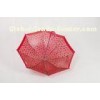 Red Lady Clear PVC Umbrella Full Printing Windproof For Rainshade