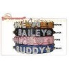 Luxury Multi Colored Snake Skin DIY Dog Collar With Personalized Bling Letter Slide Charms