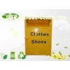 Small Galvanized Steel Textiles / Clothing Recycling Bin For Community
