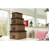 Bamboo collapsible bamboo laundry basket hamper with handle/storage box/bamboo basket