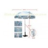 140 Inch Sun Beach Umbrella / Professional All Over Cloudy Printing