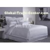 100% Combed Cotton Stripe White Hotel Bed Linens For Medium / Luxury Hotels