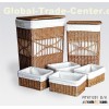 wicker storage box for landry with liners