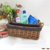 Home storage durable white wicker laundry basket for dirty clothes from manufacturer