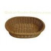 Not Fade Washable PP Rattan Oval Bread Basket For Supermarket