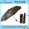 21"3folding windproof male umbrella with skull printing