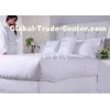 Super White Sateen Pure Cotton Ritz Carlton Hotel Bed Sheets Luxury Hotel Linen Bedding Set