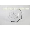 White Clear PVC Umbrella Durable Custom J Shape With Plastic Handle