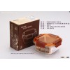 520ml square Heat Resistant Pyrex Borosilicate Glass food cotainer With Lids