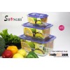 blue rectangular 1500ml food storage container set