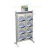 Spray Painted Retail Display Stands Shoe Shop Display Stands Silver / Red