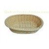 Oval Poly Beige Rattan Bread Basket Eco-friendly Waterproof With LFGB Certificate