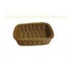 Colorful  Rectangle Rattan Bread Basket , Washable and food-safe