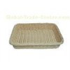 Square Poly Rattan Bread Basket for bakery shope or displaying shelf , graceful ,durable and washabl
