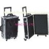 Black 5 MM MDF Aluminum Carrying Cases / Equipment Cases With Foam / Trolley