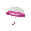 46 Inch Elegant Clear PVC Umbrella , Birdcase Auto Open For Advertising