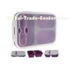 Large 3  Compartment Folding Food Grade Silicone Lunch Box With Transparent Lid