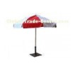 180cm Sun Beach Solid Umbrella With Safety Printed Aluminium Frame
