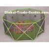 Green Mesh Round Babies Playpens / 8 Panel Baby Play Yard Eco Friendly