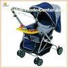 Blue Aluminium Umbrella Baby Buggy Jogging Stroller With Hand Brake