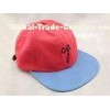 Enzyme Washed Baseball Cap 100% Cotton with Genuine Leather Strap