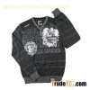 men's wholesale fabulous v-neck button pullover striped printing applique sweater