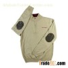 men's 1/4 zipper wool pullover half-turtleneck pu elbow patches sweater