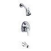 Single Handle Brass Wall Mount Bathroom Sink Faucet / Three Holes Bathtub Mixer Tap