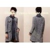 Winter Mohair Womens Chunky Sweaters with Crew Neck and Long Sleeve , Cardigan Style